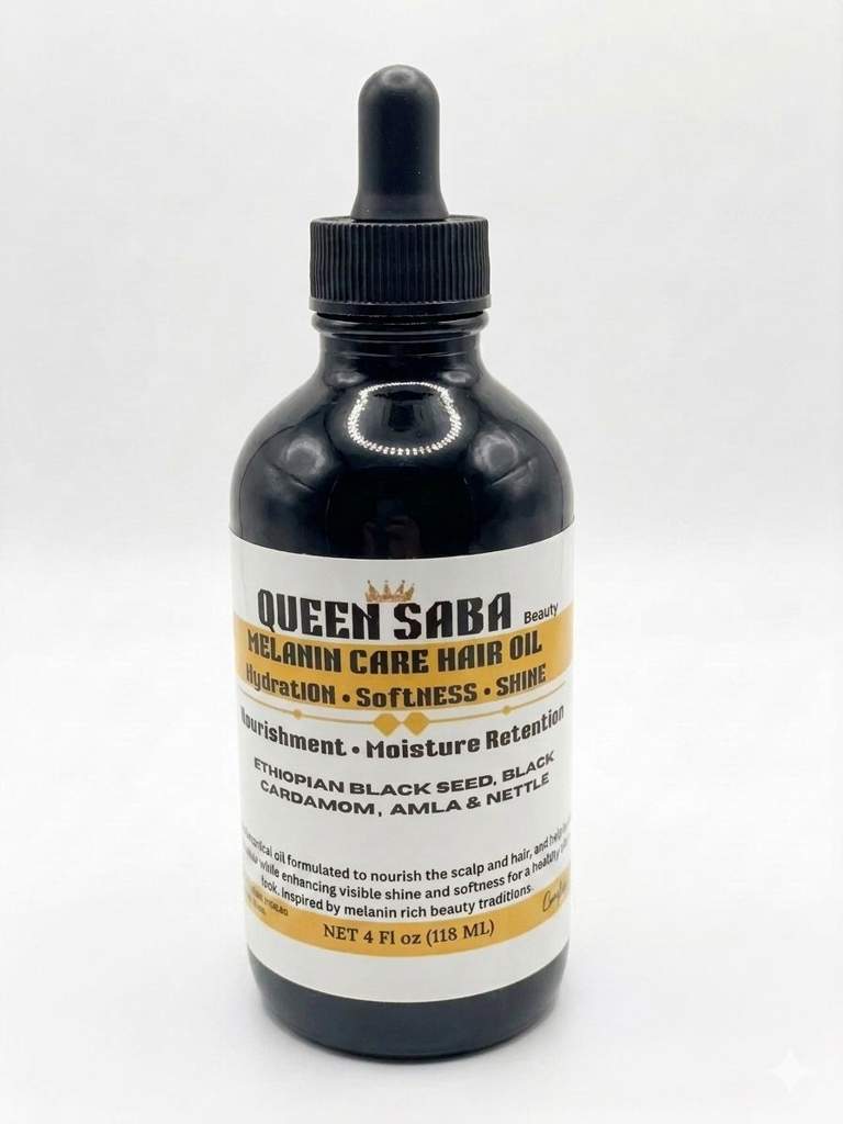 MELANIN STRAND ANTIOXIDANT RICH BOTANICALS Care Hair Oil | 4 fl oz | Ethiopian Black Seed, Kororema.